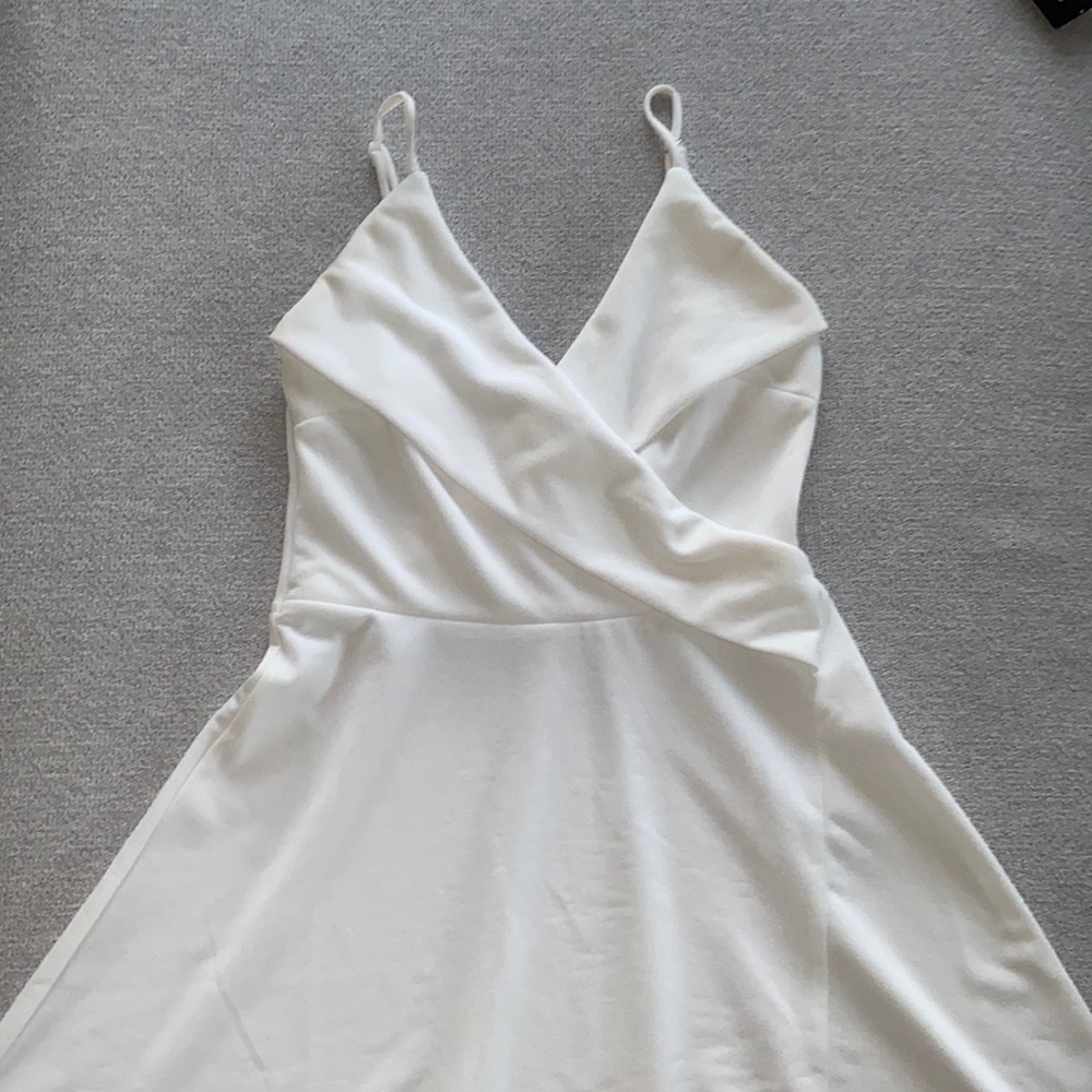 Adjustable Straps. White Tobi Dress